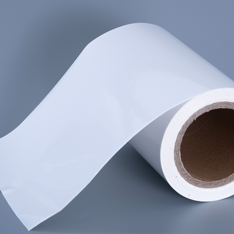 مواد تسمية فيلم الفينيل PET اللامعة 25mic مع لفة جامبو لاصقة من الأكريليك للطباعة النافثة للحبر